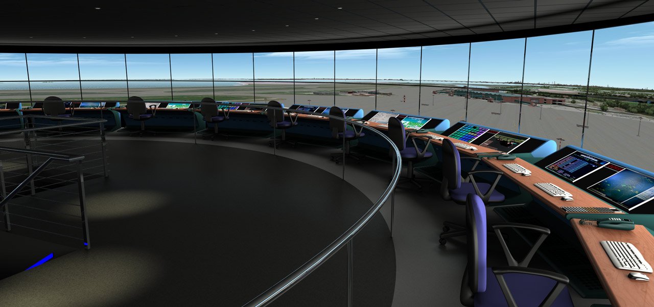 FSC news IAMS Interactive Airport Multiplatform Simulator Air Traffic Control desks render